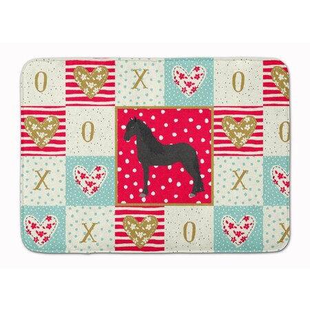 Carolines Treasures 19 x 27 in. Friesian Horse Love Machine Washable Memory Foam Mat CK5342RUG